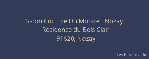 Salon Coiffure Du Monde - Nozay