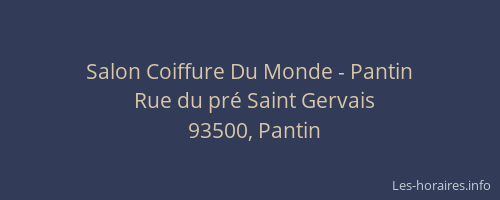Salon Coiffure Du Monde - Pantin