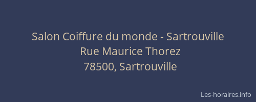 Salon Coiffure du monde - Sartrouville