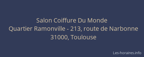 Salon Coiffure Du Monde
