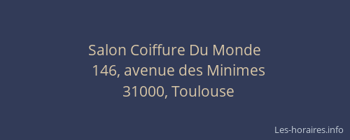 Salon Coiffure Du Monde