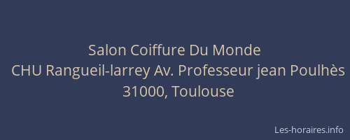 Salon Coiffure Du Monde