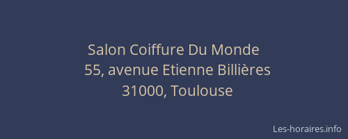 Salon Coiffure Du Monde