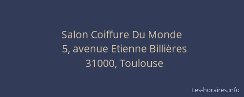 Salon Coiffure Du Monde