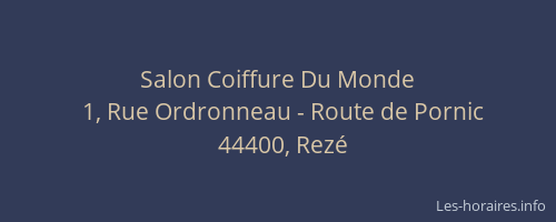Salon Coiffure Du Monde
