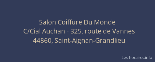 Salon Coiffure Du Monde