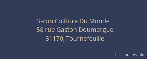 Salon Coiffure Du Monde