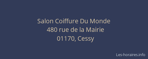 Salon Coiffure Du Monde