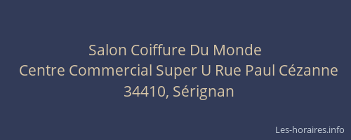 Salon Coiffure Du Monde