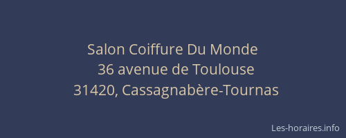 Salon Coiffure Du Monde