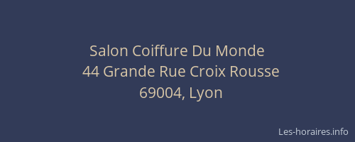 Salon Coiffure Du Monde