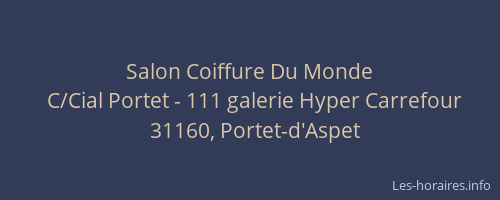 Salon Coiffure Du Monde