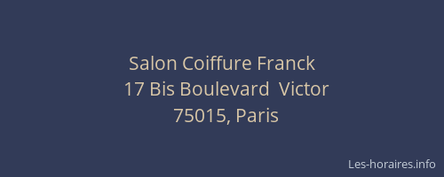 Salon Coiffure Franck