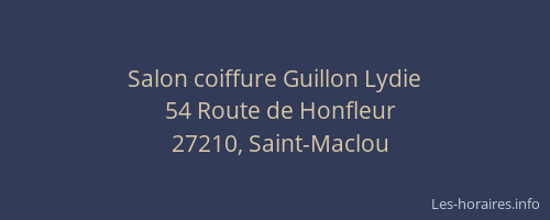 Salon coiffure Guillon Lydie