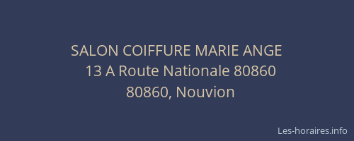 SALON COIFFURE MARIE ANGE