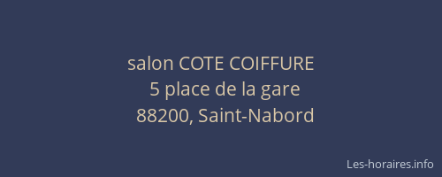 salon COTE COIFFURE