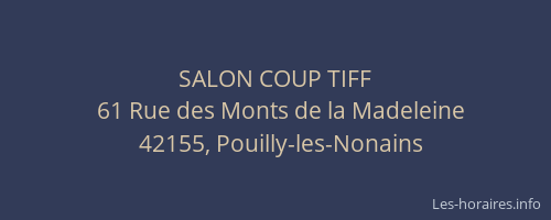 SALON COUP TIFF