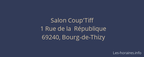 Salon Coup'Tiff