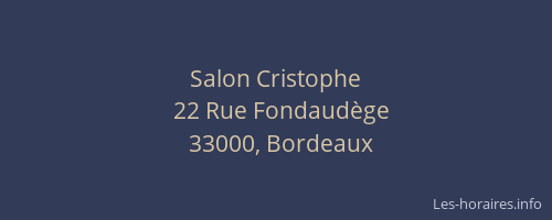 Salon Cristophe