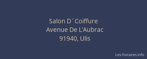 Salon D´Coiffure