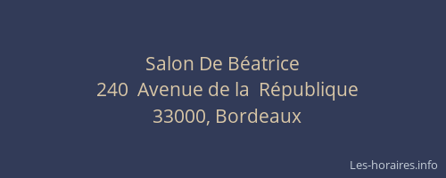 Salon De Béatrice