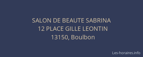 SALON DE BEAUTE SABRINA