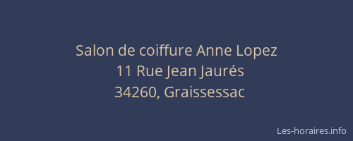 Salon de coiffure Anne Lopez