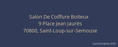 Salon De Coiffure Boiteux