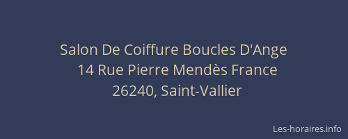 Salon De Coiffure Boucles D'Ange
