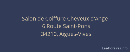 Salon de Coiffure Cheveux d'Ange