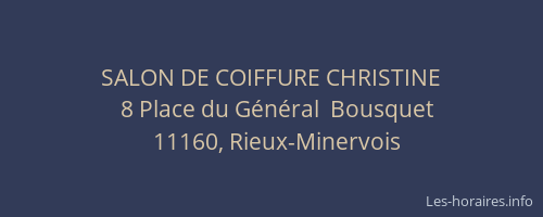 SALON DE COIFFURE CHRISTINE
