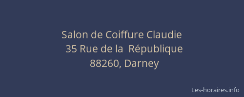 Salon de Coiffure Claudie