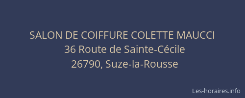 SALON DE COIFFURE COLETTE MAUCCI