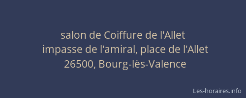 salon de Coiffure de l'Allet