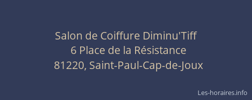 Salon de Coiffure Diminu'Tiff