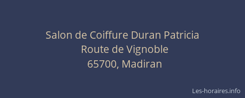 Salon de Coiffure Duran Patricia