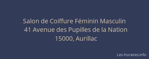 Salon de Coiffure Féminin Masculin