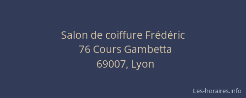 Salon de coiffure Frédéric