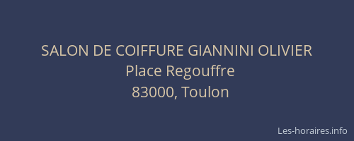 SALON DE COIFFURE GIANNINI OLIVIER