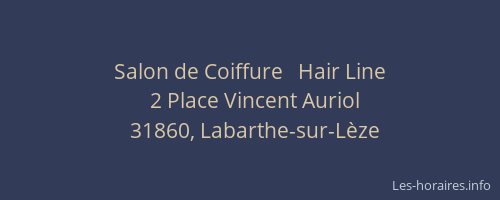 Salon de Coiffure   Hair Line