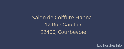 Salon de Coiffure Hanna