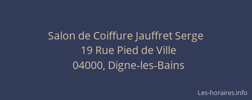 Salon de Coiffure Jauffret Serge