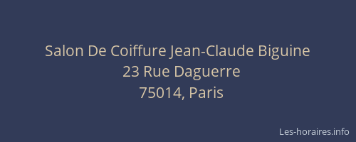 Salon De Coiffure Jean-Claude Biguine