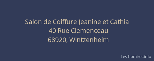 Salon de Coiffure Jeanine et Cathia