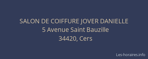 SALON DE COIFFURE JOVER DANIELLE