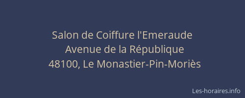 Salon de Coiffure l'Emeraude