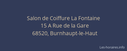 Salon de Coiffure La Fontaine