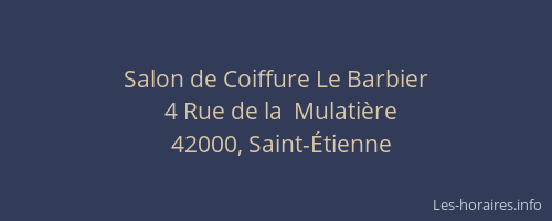 Salon de Coiffure Le Barbier