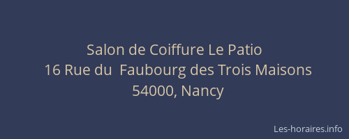 Salon de Coiffure Le Patio