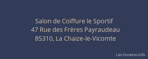 Salon de Coiffure le Sportif